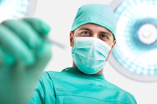 Portrait of a surgeon at work